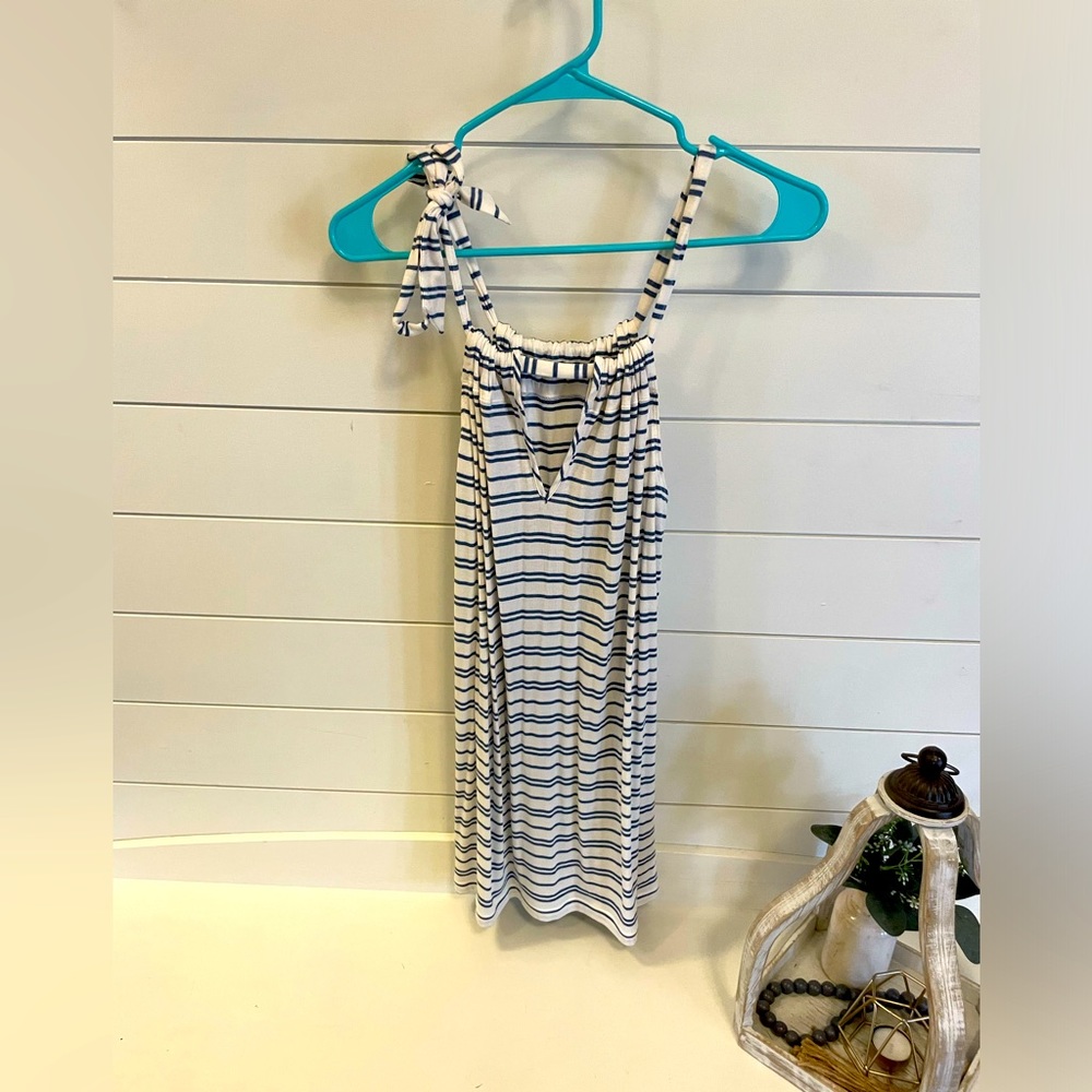 Cabi white and blue striped tank tunic!
